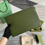 Gucci GG Marmont Pouch Green For Men 12in/30.5cm 475317 DJ20F 3352