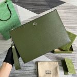 Gucci GG Marmont Pouch Green For Men 12in/30.5cm 475317 DJ20F 3352