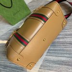 Gucci Large Bauletto Top Handle Bag With Double G Grey/Brown For Men 15.7in/40cm