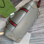 Gucci Large Bauletto Top Handle Bag With Double G Grey/Brown For Men 15.7in/40cm