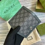 Gucci Ophidia Card Case Supreme Canvas Grey For Men 4.7in/12cm ‎‎734943 UULBN 1244