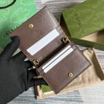 Gucci Ophidia GG Card Case Wallet Supreme Canvas Beige For Women‎ 4.5in/11cm 523155 96IWG 8745