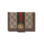 Gucci Ophidia GG Passport Case Supreme Canvas Beige For Women‎ 5.7in/14.5cm 598914 96IWG 8745