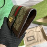 Gucci Ophidia GG Passport Case Supreme Canvas Beige For Women‎ 5.7in/14.5cm 598914 96IWG 8745