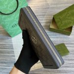 Gucci Ophidia Zip Around Wallet Supreme Canvas Grey For Men 7.5in/19cm ‎‎‎706844 UULBN 1244