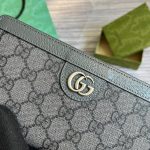 Gucci Ophidia Zip Around Wallet Supreme Canvas Grey For Men 7.5in/19cm ‎‎‎706844 UULBN 1244
