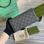 Gucci Ophidia Zip Around Wallet Supreme Canvas Grey For Men 7.5in/19cm ‎‎‎706844 UULBN 1244
