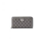 Gucci Ophidia Zip Around Wallet Supreme Canvas Grey For Men 7.5in/19cm ‎‎‎706844 UULBN 1244
