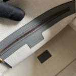 Gucci Small Bauletto Top Handle Bag With Double G Brown/Grey For Men 10.6in/27cm