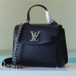 Louis Vuitton Lock Me Ever Mini Shouder Bags Black/Greige/Pink For Women 9.1in/23cm