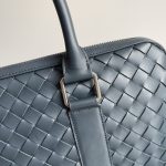 Bottega Veneta Slim Classic Intrecciato Briefcase Black/Dark Grey/Brown For Women‎ 14.2in/36cm 690702V0E528803