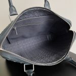 Bottega Veneta Slim Classic Intrecciato Briefcase Black/Dark Grey/Brown For Women‎ 14.2in/36cm 690702V0E528803