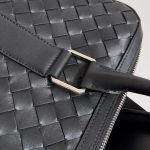 Bottega Veneta Slim Classic Intrecciato Briefcase Black/Dark Grey/Brown For Women‎ 14.2in/36cm 690702V0E528803
