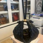 Bottega Veneta Small Turn Pouch Black/Beige For Women‎ 11.4in/29cm 701023V1W518425