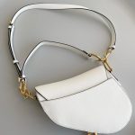 Christian Dior Mini Saddle Bag With Strap White For Women 7.5in/19cm M0456CBAA_M030
