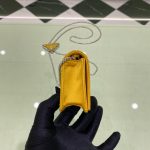 Prada Cardholder With Shoulder Strap And Crystals Bag Black/ Yellow For Women 4.5 in/ 11.5 cm 1MR024_2AWL_F0T7O