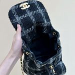 Chanel CC Backpack Bag Black/ White For Women 9.4 in / 24 cm  AS3615 B09679 NJ601