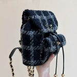 Chanel CC Backpack Bag Black/ White For Women 9.4 in / 24 cm  AS3615 B09679 NJ601