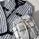 Chanel CC Backpack Bag Black/ White For Women 9.4 in / 24 cm  AS3615 B09679 NJ601