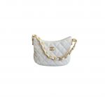 Chanel CC Hobo Bag White/Green Khaki For Women 9.4 in / 24 cm