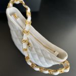 Chanel CC Hobo Bag White/Green Khaki For Women 9.4 in / 24 cm