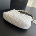 Chanel CC Hobo Bag White/Green Khaki For Women 9.4 in / 24 cm