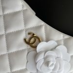 Chanel CC Hobo Bag White/Green Khaki For Women 9.4 in / 24 cm