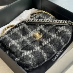 Chanel CC Medium 19 Maxi Bag White/Black/ Muticolor For Women 14 in / 36 cm