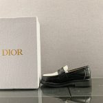 CD Dior Boy Loafer Black And White For Women KDB759ACA_S11X