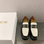 CD Dior Boy Loafer Black And White For Women KDB759ACA_S11X