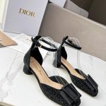 Dior CD Dior Idylle Ballet Pump Black For Women 1.5 in / 3.5 cm