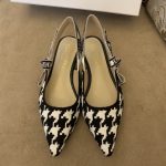 Dior CD J'Adior Slingback Pump Black And White For Women 0.6 in / 1.5 cm