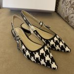 Dior CD J'Adior Slingback Pump Black And White For Women 0.6 in / 1.5 cm