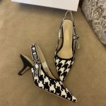 Dior CD J'Adior Slingback Pump Black And White For Women 2.6 in / 6.5 cm