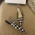 Dior CD J'Adior Slingback Pump Black And White For Women 0.6 in / 1.5 cm