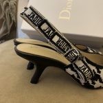 Dior CD J'Adior Slingback Pump Black And White For Women 2.6 in / 6.5 cm