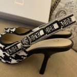 Dior CD J'Adior Slingback Pump Black And White For Women 3.7 in / 9.5 cm