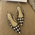 Dior CD J'Adior Slingback Pump Black And White For Women 0.6 in / 1.5 cm
