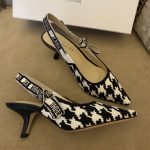 Dior CD J'Adior Slingback Pump Black And White For Women 2.6 in / 6.5 cm