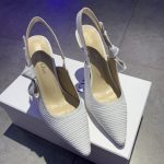 Dior CD J'Adior Slingback Pump White For Women 4 in / 10 cm KDP867EFR_S10W