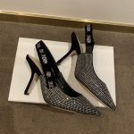 Dior CD J'Adior Slingback Pump Black For Women 3.7 in / 9.5 cm