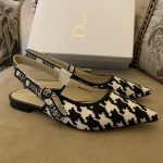 Dior CD J'Adior Slingback Pump Black And White For Women 0.6 in / 1.5 cm