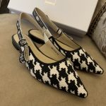 Dior CD J'Adior Slingback Pump Black And White For Women 0.6 in / 1.5 cm