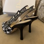 Dior CD J'Adior Slingback Pump Black And White For Women 3.7 in / 9.5 cm