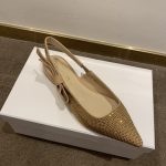 Dior CD J'Adior Slingback Pump Gold For Women 0.6 in / 1.5 cm