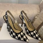 Dior CD J'Adior Slingback Pump Black And White For Women 3.7 in / 9.5 cm