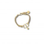 Dior CD Navy Bracelet Gold Tone For Women