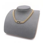Dior CD Repurposed ‘CD’ Necklace Gold Tone For Women