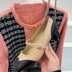 Dior CD Spectadior Ballet Pump Beige And Black For Women KDB764VSO_S15X