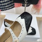 Dior CD Spectadior Ballet Pump White And Black For Women KDB764VSO_S11X